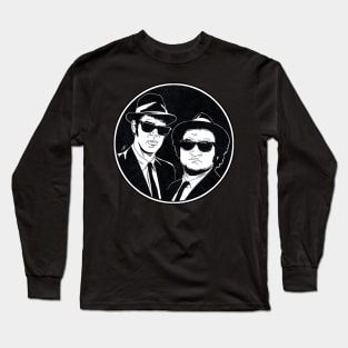 THE BLUES BROTHERS (Circle Black and White) Long Sleeve T-Shirt